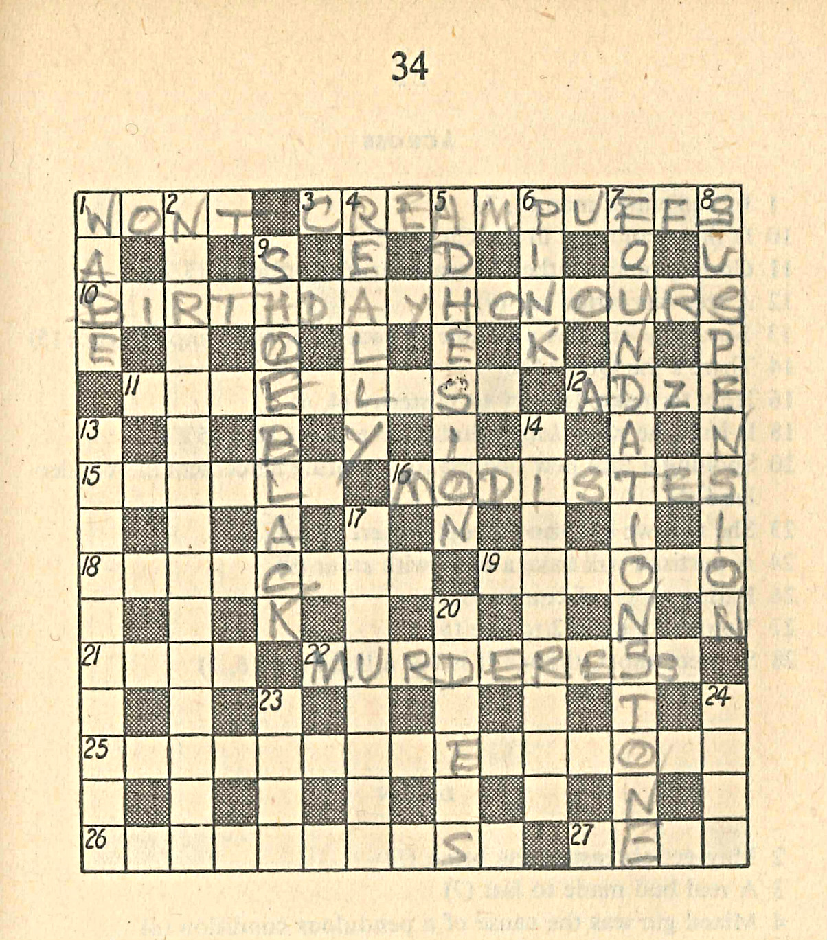 T S Eliot s Crossword Puzzles T S Eliot