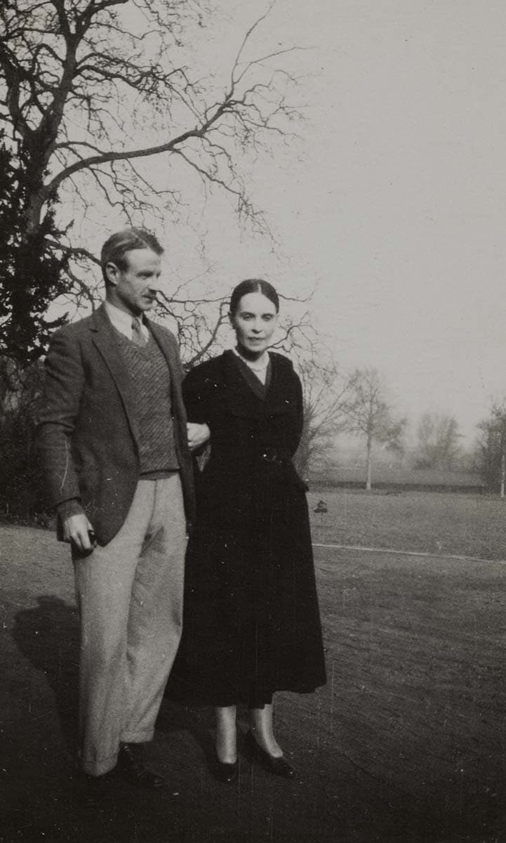 ‘Did I mention […] a pleasant weekend at the Dobrées in Norfolk. I had never been in that county before: a part of England one might become very fond of, I think’ (24 February 1934); Bonamy and Valentine Dobrée in the garden of their home at Mendham Priory, Norfolk, February 1934.