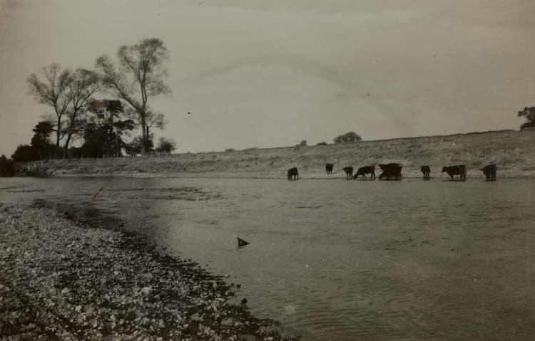 ‘I bathed once in the Trent – very cold – went over to see the cathedral at Southwell, which is worth seeing – good Norman nave, ornate late English chapter house.’ (20 September 1933); River Trent, Nottinghamshire, September 1933.