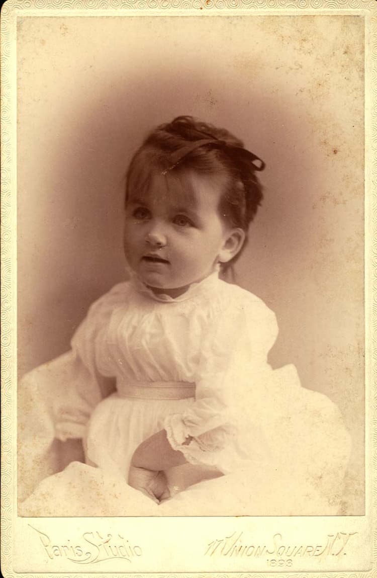 ‘I must say at once how entranced I am with your little photograph. You were a beautiful child, but naturally I expected that! I do treasure it; it is to be kissed and put to bed in the box, and looked at as often as possible.’ (3 February 1931); Hale aged about two years old.